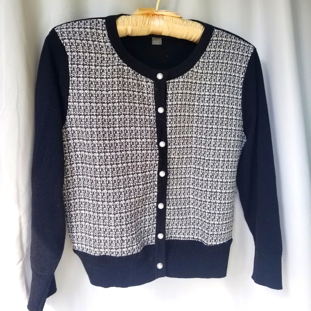 Cropped Sweater, Small, K. Lagerfeld